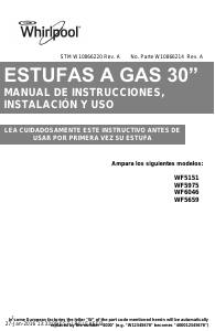 Manual de uso Whirlpool WF5151D Cocina