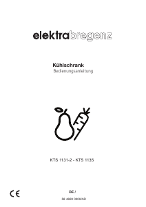 Bedienungsanleitung Elektra Bregenz KTS 1131-2 Kühlschrank