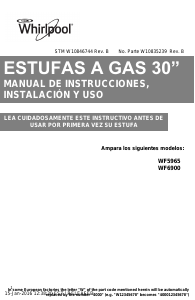 Manual de uso Whirlpool WF6900S Cocina