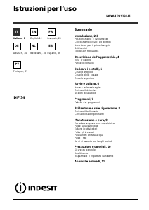 Manuale Indesit DIF 34 Lavastoviglie