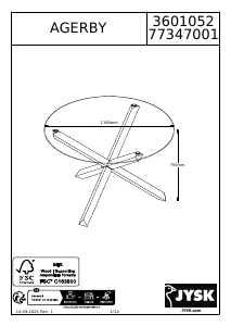 Mode d’emploi JYSK Agerby Table basse