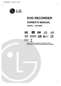 Manual LG DR7900M DVD Player