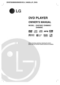 Manual LG DV8800C DVD Player