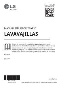 Manual de uso LG DF141FW Lavavajillas