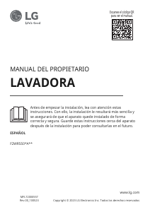Manual de uso LG F2WR5S08A0W Lavadora