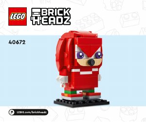 Manuale Lego set 40672 Brickheadz Sonic the Hedgehog: Knuckles e Shadow