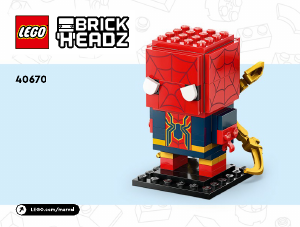 Manual Lego set 40670 Brickheadz Iron Spider-Man