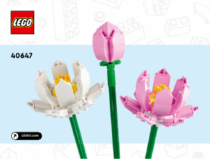 Manual Lego set 40647 Creator Lotus flowers