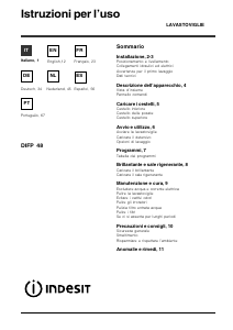 Manuale Indesit DIFP 48 Lavastoviglie