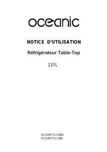 Mode d’emploi Oceanic OCEARTTL138W Réfrigérateur