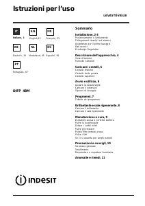 Manual Indesit DIFP 48M Máquina de lavar louça