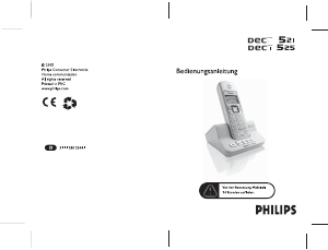 Bedienungsanleitung Philips DECT5252S Schnurlose telefon