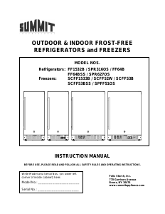 Manual Summit SPFF51OS Freezer