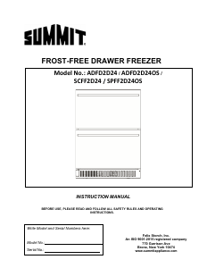 Manual Summit ADFD2D24PNR Freezer