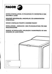 Bedienungsanleitung Fagor 1FET-51 Waschmaschine