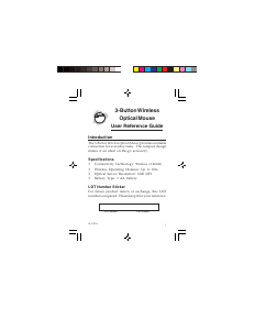 Bruksanvisning SIIG JK-WR0N12-S1 Mus