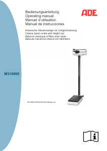 Manual de uso ADE M318800 Báscula