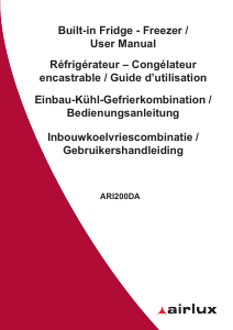 Mode d’emploi Airlux ARI200DA Réfrigérateur combiné