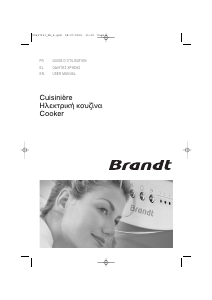 Mode d’emploi Brandt KV567WE1 Cuisinière