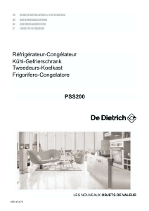Bedienungsanleitung De Dietrich PSS200 Kühl-gefrierkombination