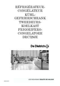 Bedienungsanleitung De Dietrich DRC729JE Kühl-gefrierkombination