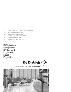 Bedienungsanleitung De Dietrich DRC630JE Kühl-gefrierkombination