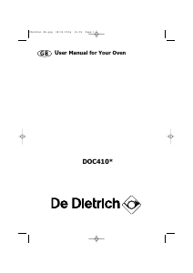 Manual De Dietrich DOC410XJ1 Oven