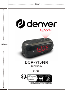 Manual Denver ECP-715NR Alarm Clock Radio