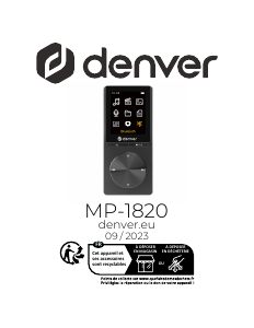 Manual Denver MP-1820B Leitor Mp3