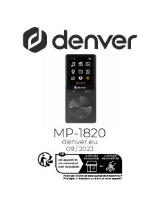 Mode d’emploi Denver MP-1820BU Lecteur Mp3