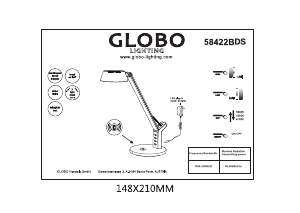 Használati útmutató Globo 58422BDS Lámpa