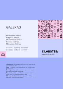 Bedienungsanleitung Klarstein 10045616 Galeras Elektrokamin