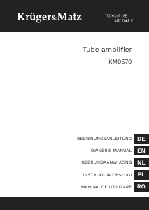 Manual Krüger and Matz KM0570 Amplifier