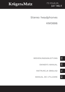 Manual Krüger and Matz KM0886 Headphone