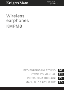 Manual Krüger and Matz KMPM8-W Headphone