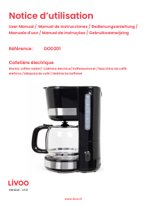 Mode d’emploi Livoo DOD201N Cafetière