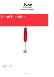 Manual Livoo DOP204RC Hand Blender