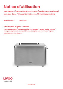 Bedienungsanleitung Livoo DOD205 Toaster