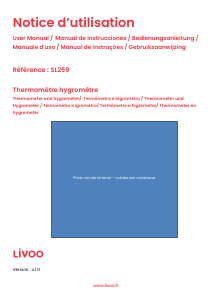 Bedienungsanleitung Livoo SL259 Wetterstation