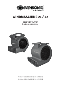 Mode d’emploi Sonnenkönig WINDMASCHINE 22 Ventilateur