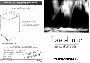 Mode d’emploi Thomson L55K41 Lave-linge