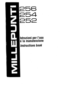 Manual Necchi 254 Millepunti Sewing Machine
