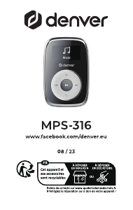 Bedienungsanleitung Denver MPS-316BU Mp3 player