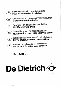 Mode d’emploi De Dietrich FK2434E3 Four