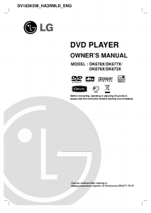 Manual LG DK676X DVD Player