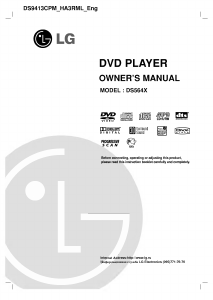 Manual LG DS564X DVD Player