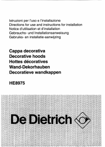 Manuale De Dietrich HE8975-31 Cappa da cucina