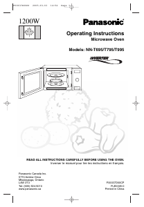 Manual Panasonic NN-T795 Microwave