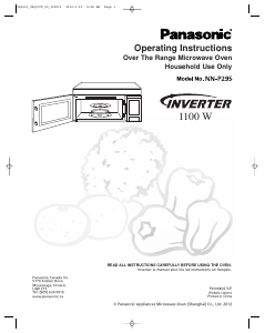 Mode d’emploi Panasonic NN-P295SF Micro-onde