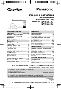 Manual Panasonic NN-SN773S Microwave